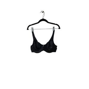 Breezies Love Knot Lace Minimizer Underwire Bra,‎ Black, 40C